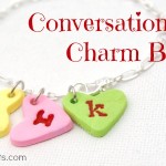 Polymer Clay Conversation Heart Charm Bracelet