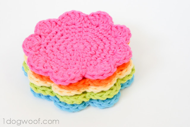 Crochet Flower Coasters