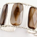 Wire Wrapped Agate Cuff Bracelet