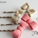 Bow Hair Pins with Polymer Clay
