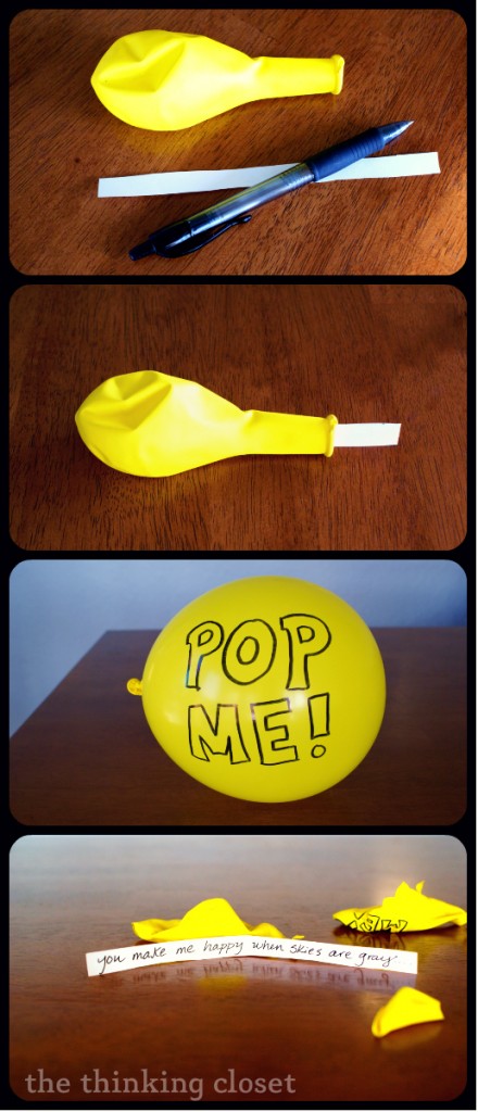 Surprise Balloon Note