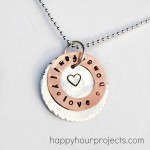 Stamped Washer Necklace