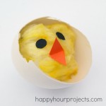 Cotton Chicks from Easter Eggs