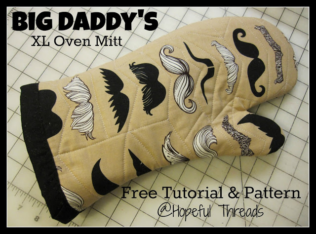Mustache Oven Mitt Tutorial