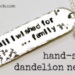 Hand Stamped Dandelion Wish Necklace