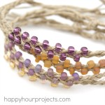 Simple Braided Bead and Hemp Bracelets