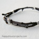 DIY Twig Bangle Bracelet Tutorial at happyhourprojects.com