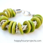 Ring Bead Bracelet Tutorial at www.happyhourprojects.com