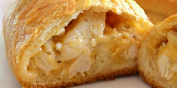 Cheesy Chicken Pockets at happyhourprojects.com