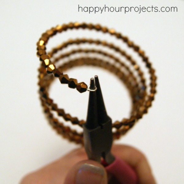 Easy Bronze Memory Wire Bracelet