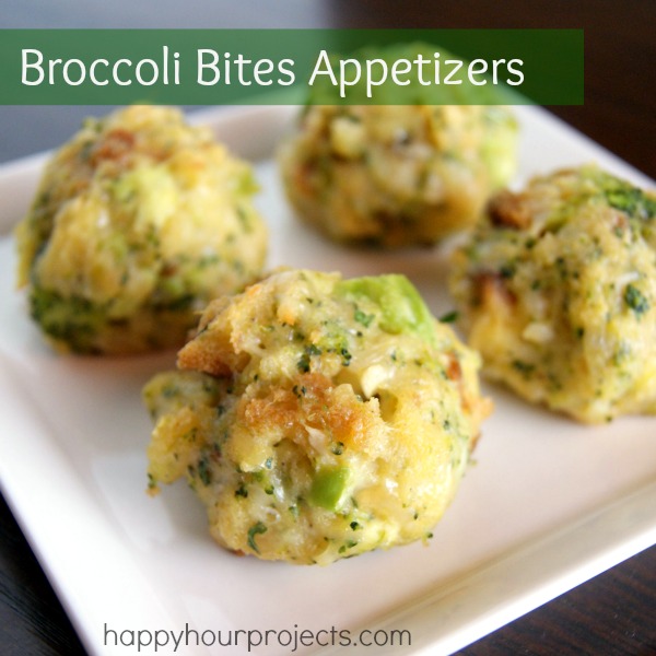 Broccoli Bites Appetizers at happyhourprojects.com