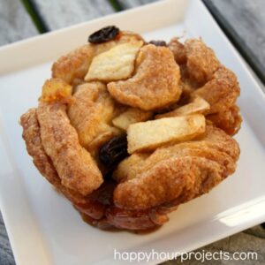 Apple Raisin Monkey Bread Muffins at www.happyhourprojects.com
