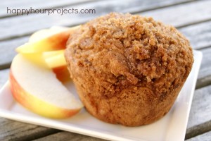 Apple Streusel Muffins at www.happyhourprojects.com