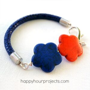 Simple Statement Bracelet Tutorial at www.happyhourprojects.com
