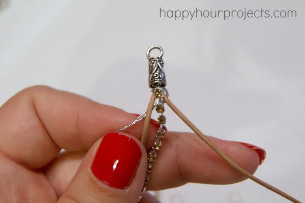 Rhinestone Wrap Bracelet Tutorial at www.happyhourprojects.com
