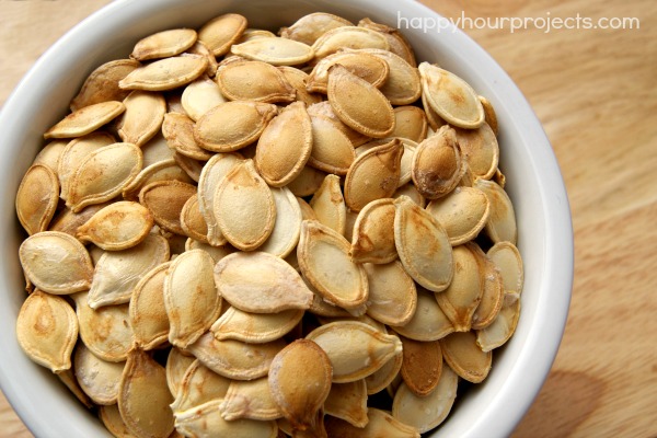How To Toast Pumpkin Seeds at www.happyhourprojects.com