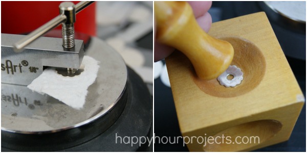 Hand Stamped and Riveted Mother and Child Mommy Necklace at www.happyhourprojects.com