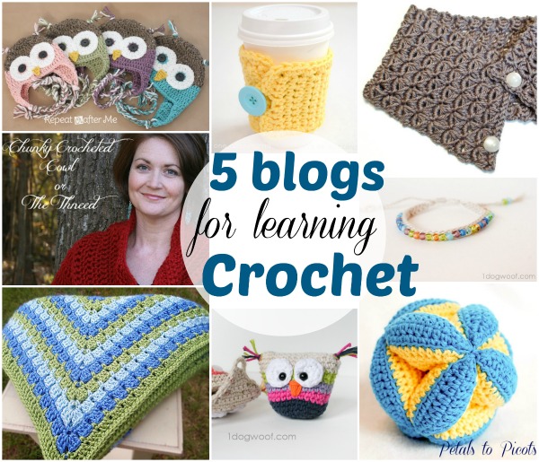 Five Blogs for Learning Crochet at www.happyhourprojects.com