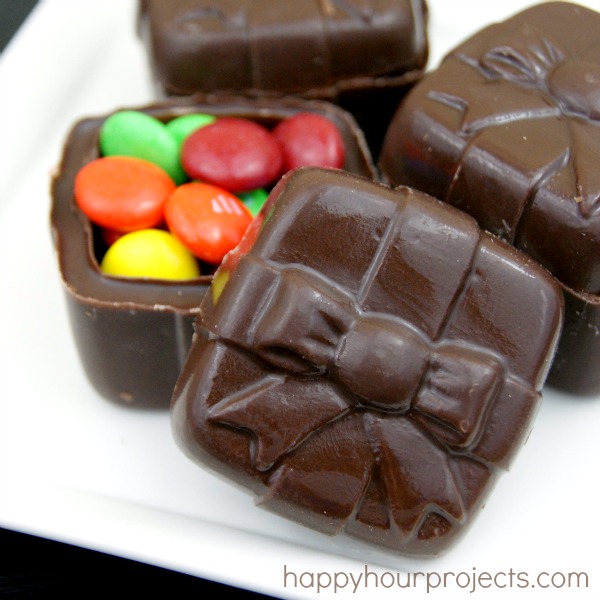 Molded Chocolate Candy Boxes at www.happyhourprojects.com