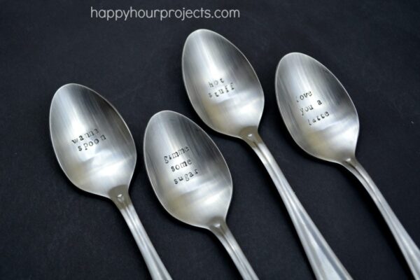 Hand-Stamped Spoon Tutorial at www.happyhourprojects.com