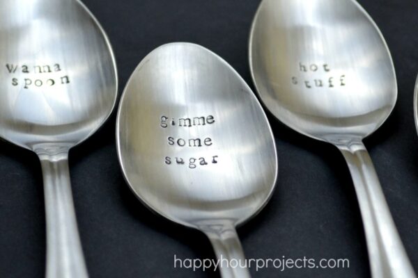 Unique Kitchen Accessory Foodie Gifts for Kids - Stainless Steel Stamped Spoon Cookie Dough Tester Stamped Silverware Option to Personalize with a Name 