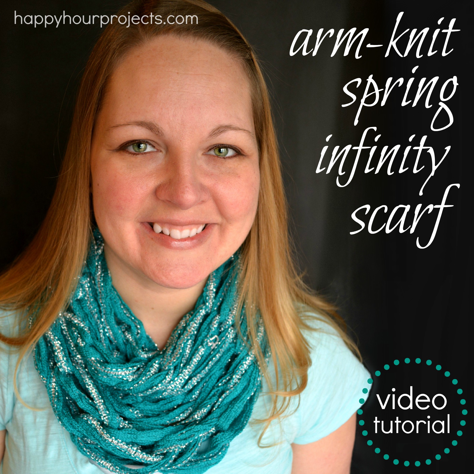 Arm Knitting Spring Infinity Scarf