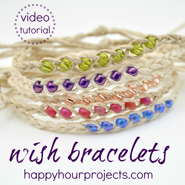 Wish Bracelets at www.happyhourprojects.com