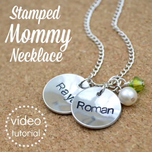 Classic Stamped Mommy Necklace: Video Tutorial at www.happyhourprojects.com