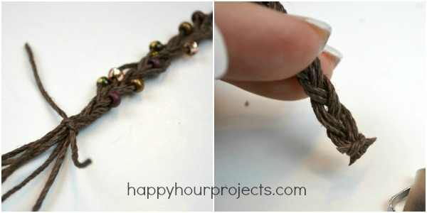 Bird Nest Stamped and Braided Hemp Bracelet at www.happyhourprojects.com