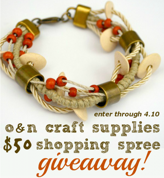Ceramic Bead Layered Bracelet and $50 O and N Giveaway through 4.10 at www.happyhourprojects.com
