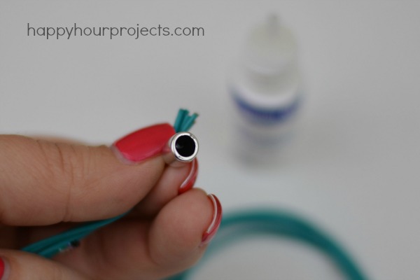Simple Layered Leather and Bead Bracelet at www.happyhourprojects.com