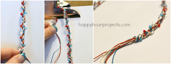 Braided Bead and Hemp Double-Wrap Button Bracelet at www.happyhourprojects.com