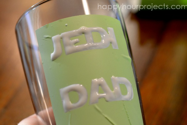Jedi Dad Etched Glass at www.happyhourprojects.com