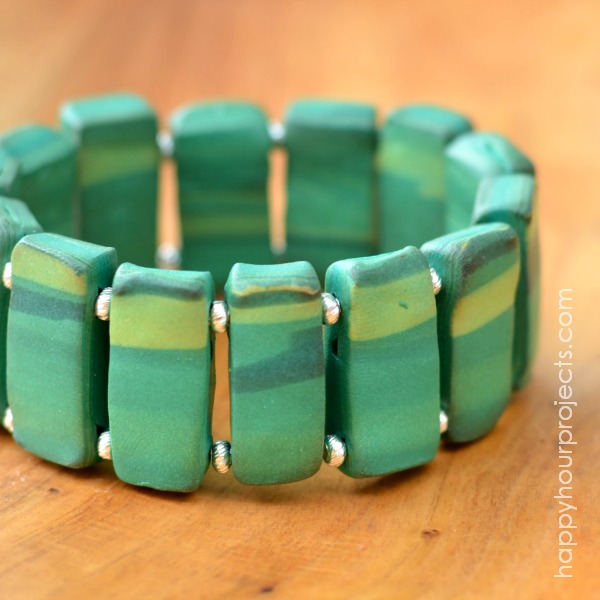 Marble Beaded Bracelet with Sculpey Souffle Clay