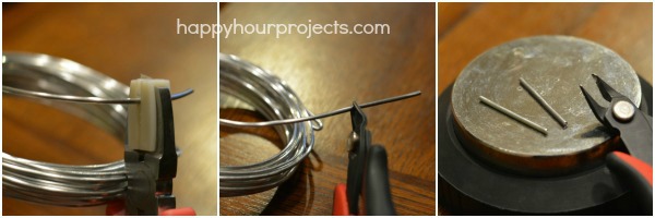 Basic Hammered Wire Earrings Tutorial at www.happyhourprojects.com