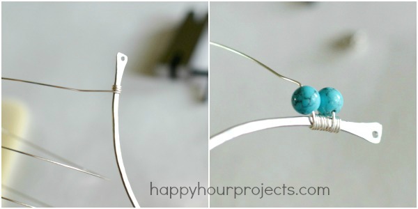 Anthro-Inspired Wire Wrapped Beaded Necklace at www.happyhourprojects.com
