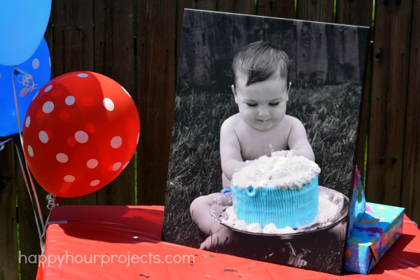 Cake Smash Photo Canvas at www.happyhourprojects.com