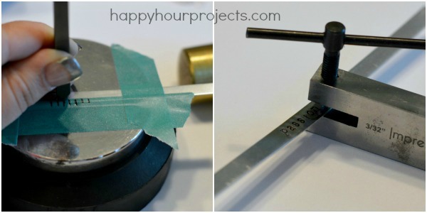 Stamped Charm Bangle & How to Add Eyelets to Metal Blanks at www.happyhourprojects.com