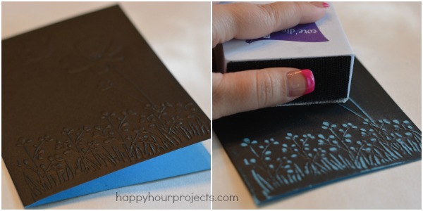 Easy Embossed Greeting Card at www.happyhourprojects.com