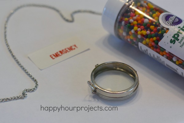 Emergency Sprinkles Necklace at www.happyhourprojects.com