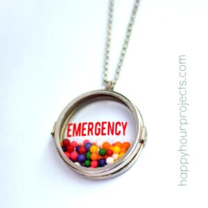 Emergency Sprinkles! Glass Locket Necklace - Happy Hour Projects