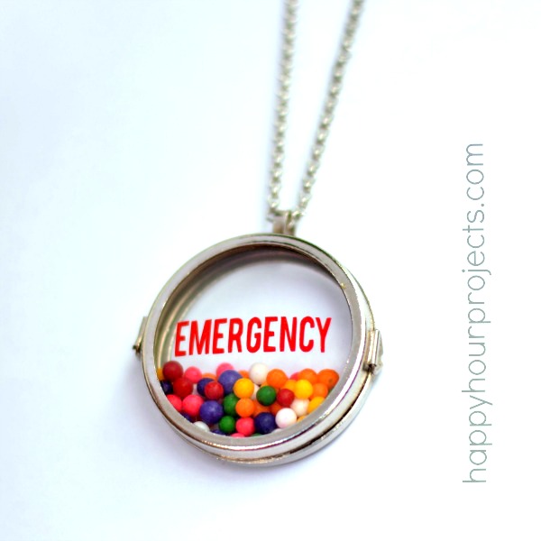 Emergency Sprinkles Necklace at www.happyhourprojects.com