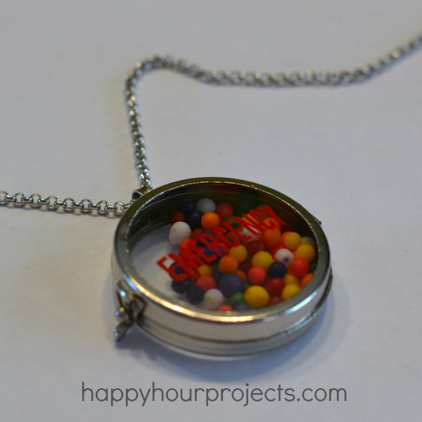 Emergency Sprinkles Necklace at www.happyhourprojects.com