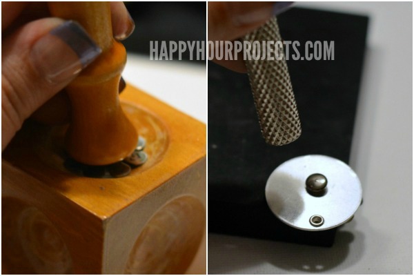 Stamped and Riveted Floral Necklace at www.happyhourprojects.com