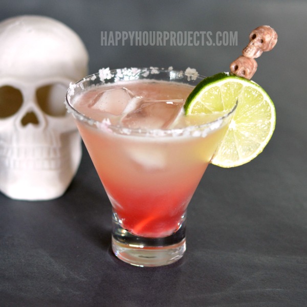 Day of the Dead Bloodshot Margarita at www.happyhourprojects.com #DayoftheDead