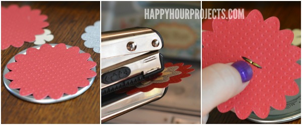 Flower Topped Mason Jar Cheesecakes at www.happyhourprojects.com