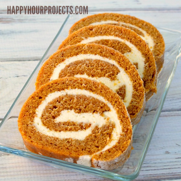 Spiced Pumpkin Roll at www.happyhourprojects.com