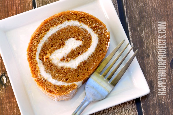 Spiced Pumpkin Roll at www.happyhourprojects.com