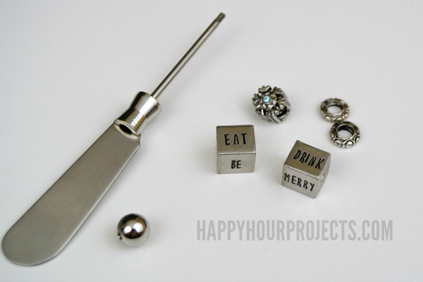 Hand Stamped Canape Knife at www.happyhourprojects.com