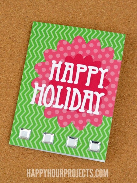 Happy Holiday Simple Cutout Card at www.happyhourprojects.com